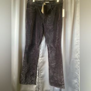 Nwt black crushed velvet denim pant